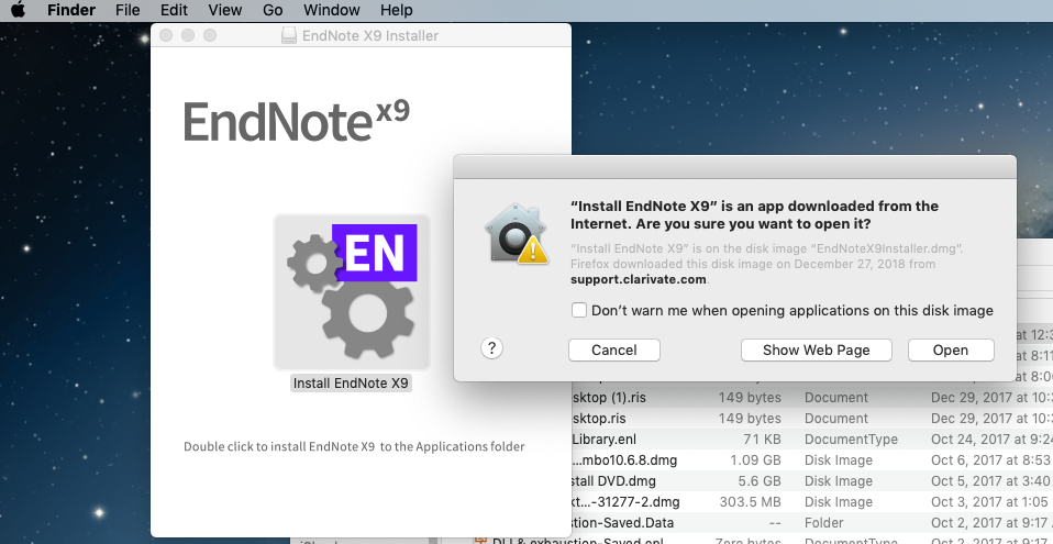Install endnote x7