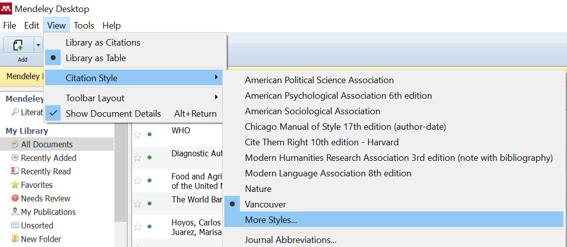 Endnote Transferring Records From Mendeley Desktop