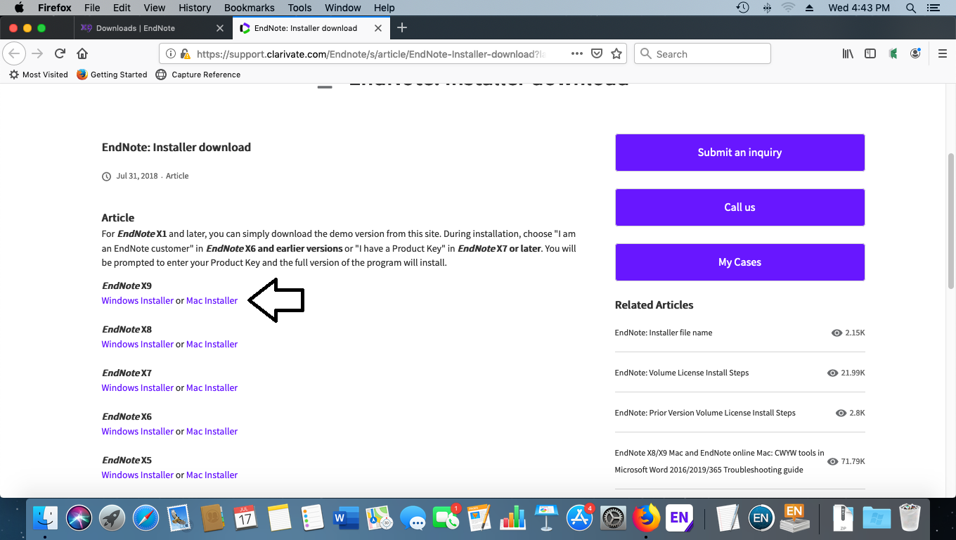 EndNote: How to install EndNote X9 macOS