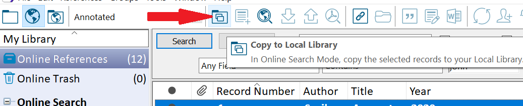 EndNote X9 & Prior: Saving the Online Search references