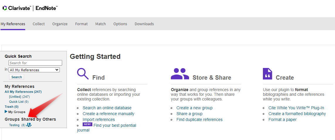 EndNote: Sharing Groups using EndNote 21 and 20 desktop version