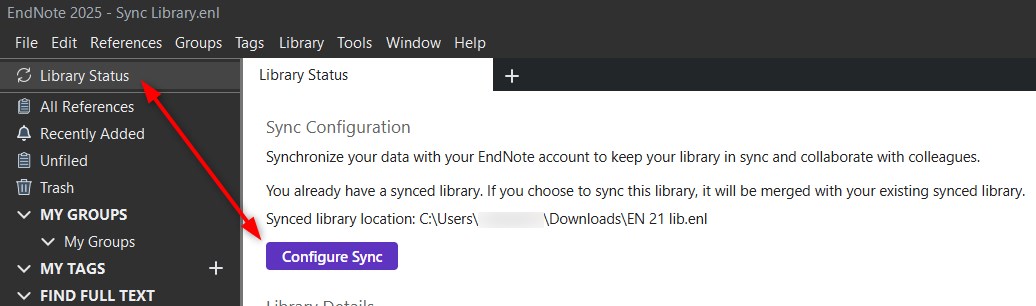 EndNote: EndNote X6 and later with EndNote online using Sync