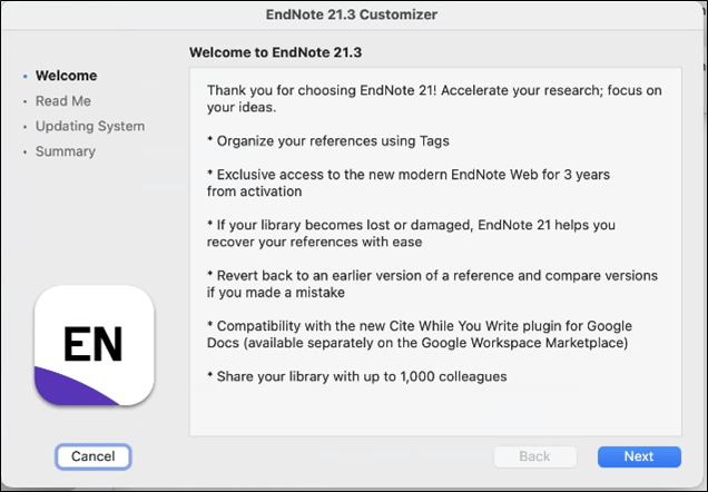 EndNote: Volume License Install Steps