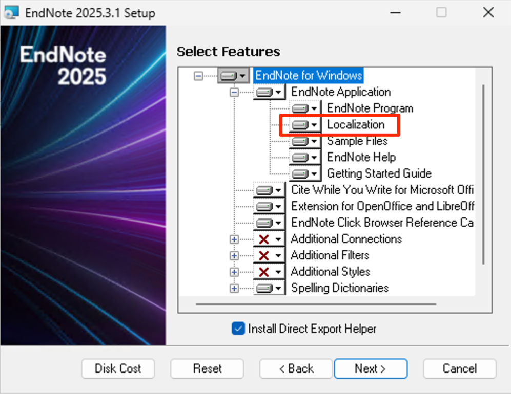EndNote 2025: Running EndNote in English on OS in other languages