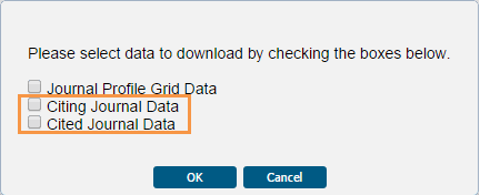 Journal Citation Reports: Exporting Data